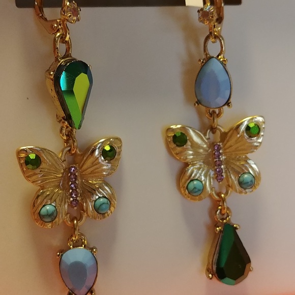 NWT Betsey Johnson Butterfly Earrings - Picture 4 of 5